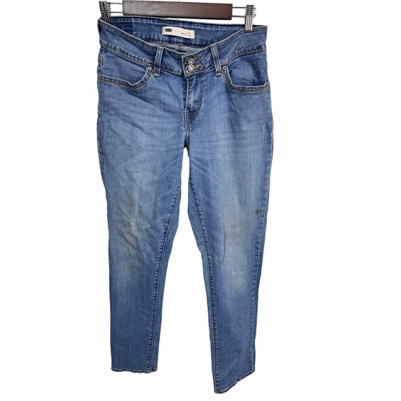 Levi's‎ 529 Curvy Skinny Leg Mid Rise Stretch Jeans Medium Wash Women's 8M Y2K - Picture 1 of 8
